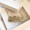 ShangJie OEM custom name necklace lady Jewelry Gift Personalized copper Pendant custom Name Necklace